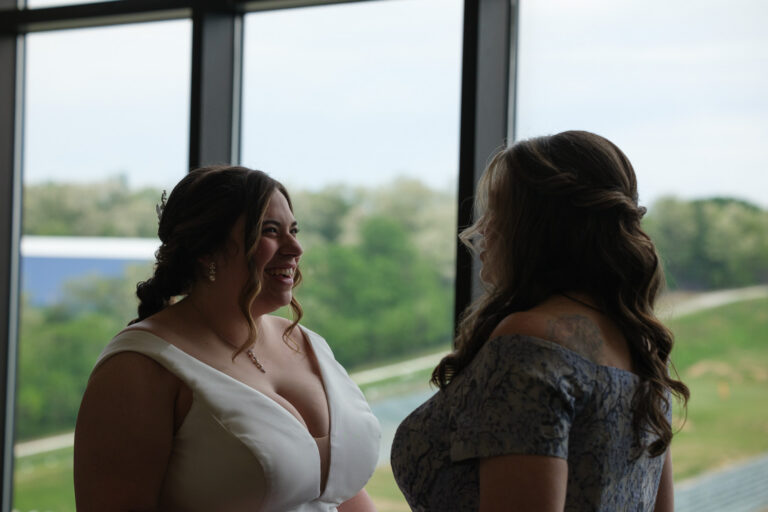 Maddie sharing a quiet moment before her Heritage Hills Golf Resort wedding in York, PA