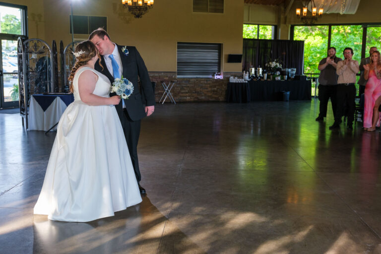 Dan and Maddie entering their reception at Heritage Hills Golf Resort