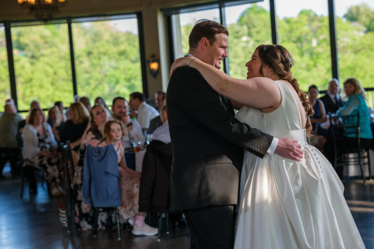Dan and Maddie's first dance at their Heritage Hills Golf Resort reception