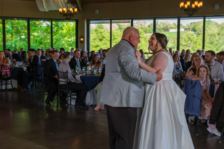 Maddie dancing with her dad at her Heritage Hills Golf Resort wedding in York, PA